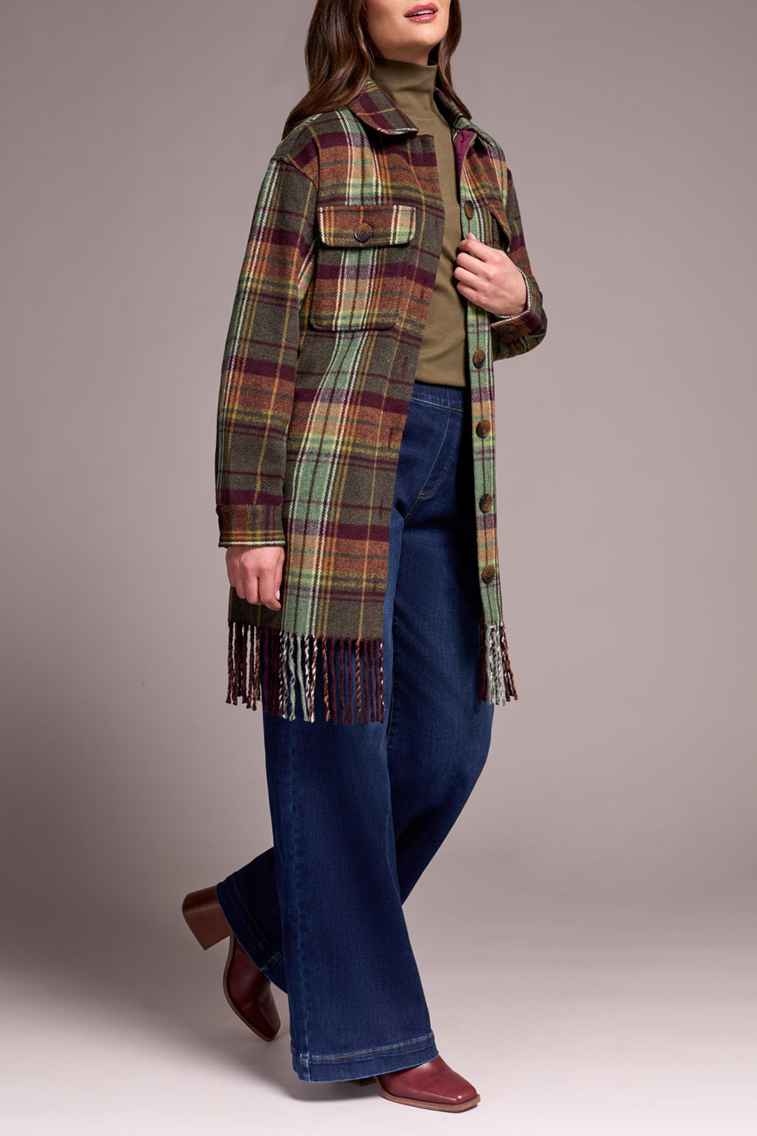 Tribal Jacket w/ Fringe Hem Passion Plum 59810-4466-2034