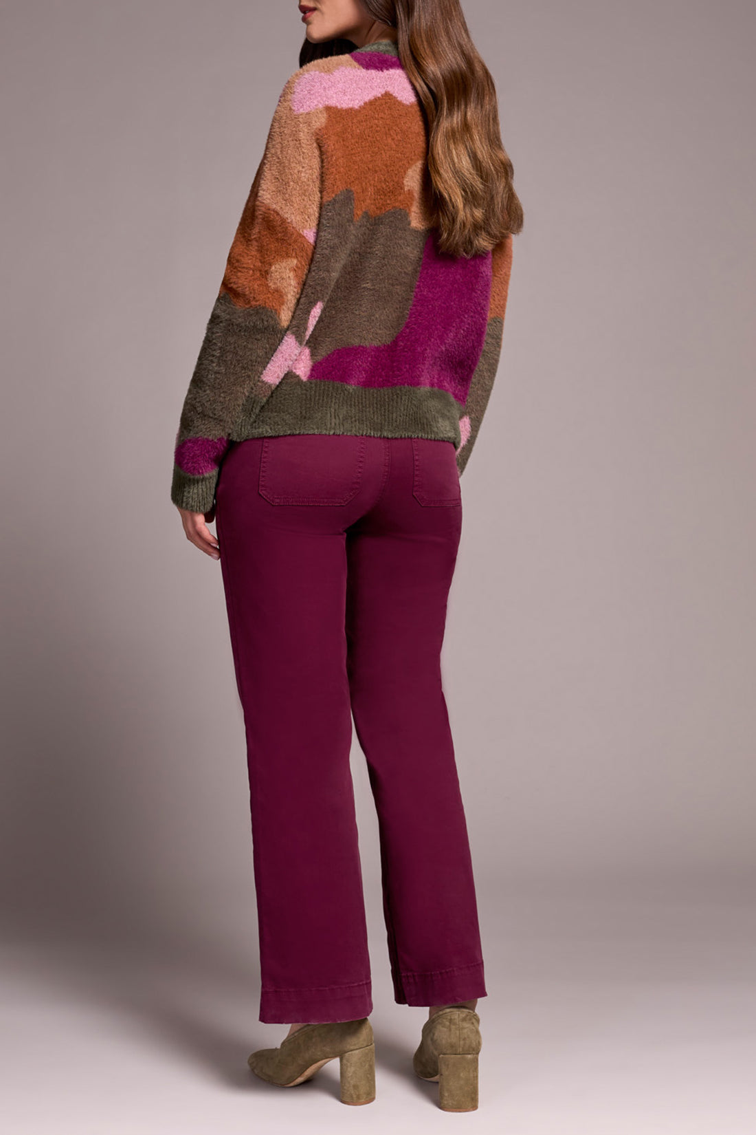 Tribal L/S Crew Neck Intarsia Sweater M. Gingerspice 59840-5090-3295