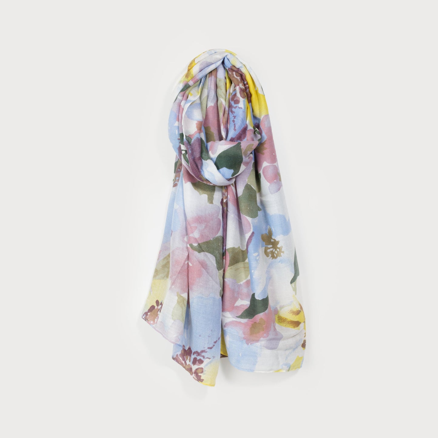 Caracol Lightweight Floral Print Scarf Purple 6199-PUR