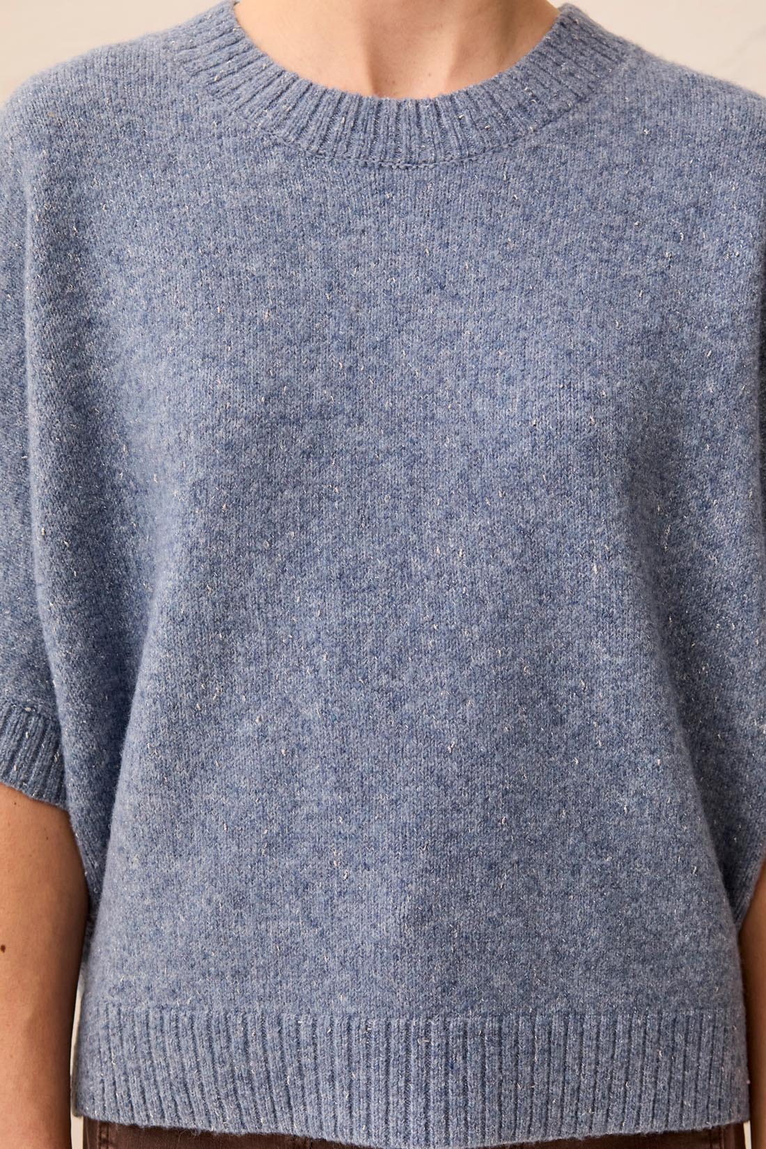 Tribal Lofty Extended Sleeve Sweater H. Denim 62640-5744-1812