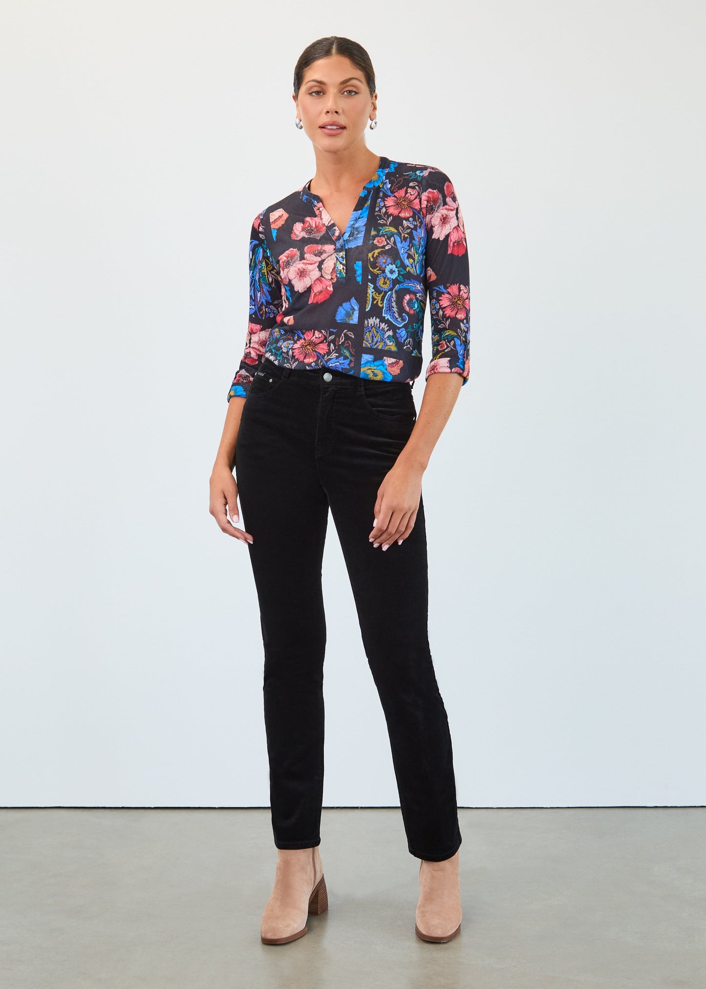 FDJ Suzanne Straight Leg Corduroy Pant Black 6937491