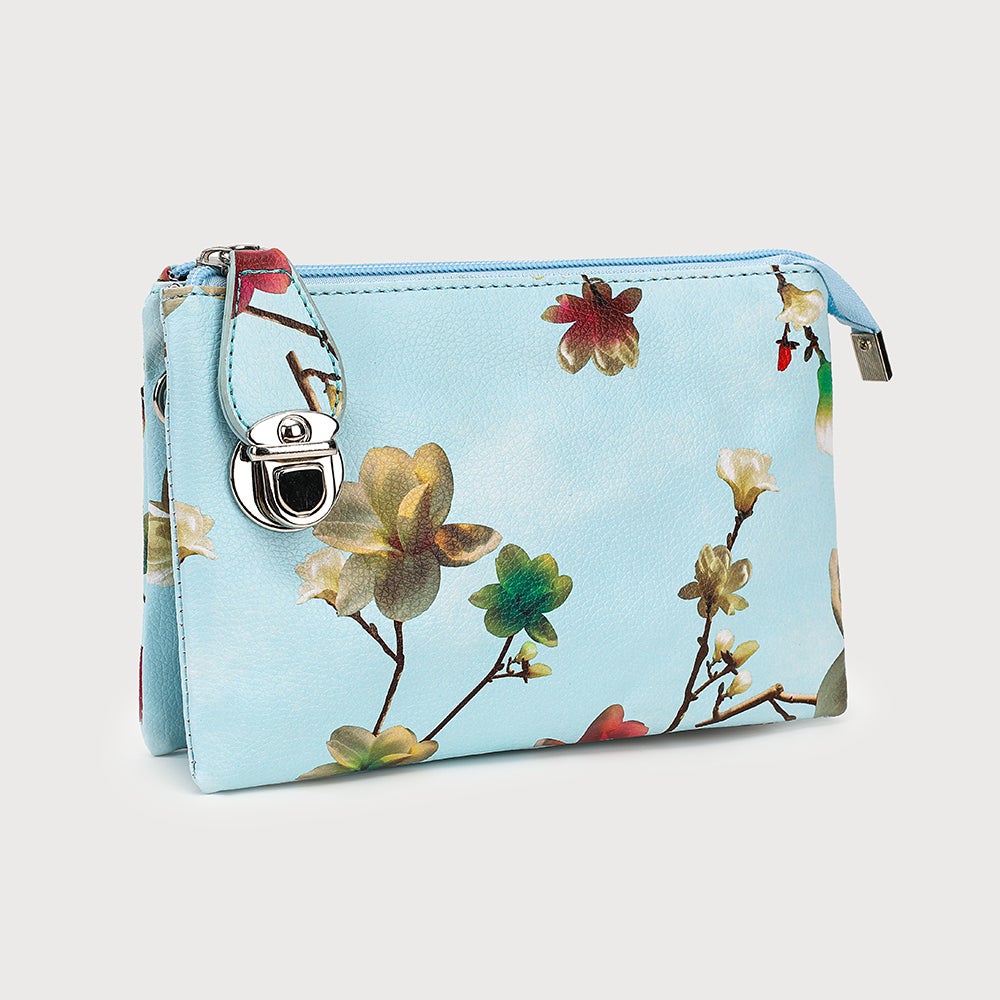 Caracol XBody Bag Multi Pocket Floral Blue 7012-FLW-BLU