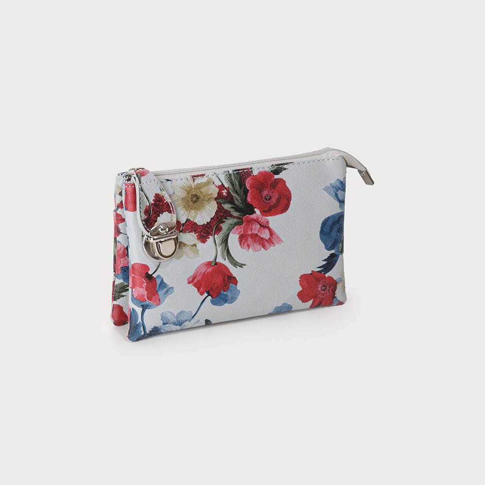 Caracol XBody Bag Multi Pocket Floral Grey 7012-FLW-GRY