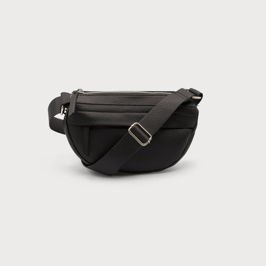 Caracol Rounded Bag w/Adjustable Shoulder Strap Black 7119-BLK