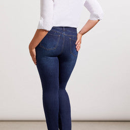 Tribal Sophia 5 Pkt Curvy Straight Leg Jeans, Petite Deep Ocean 7572U-5050-2860