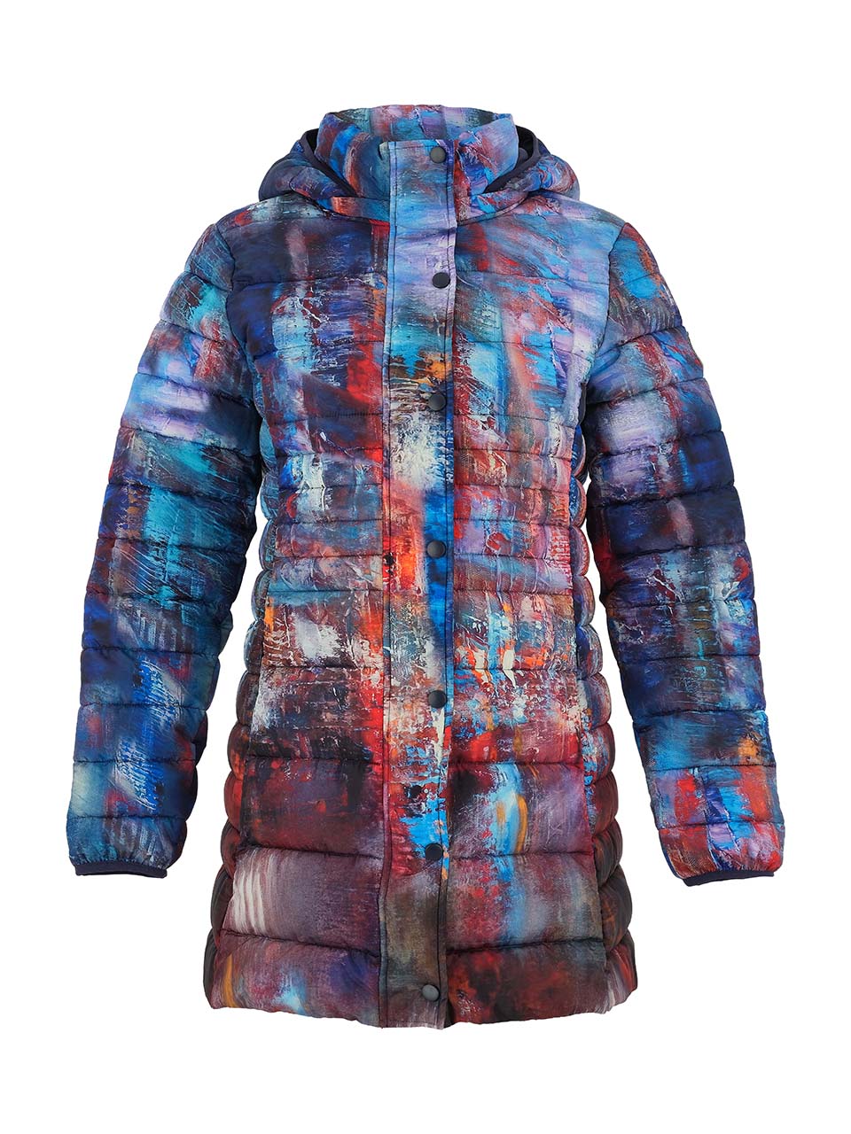 Dolcezza Simply Art Print Coat Blue Multi 75843