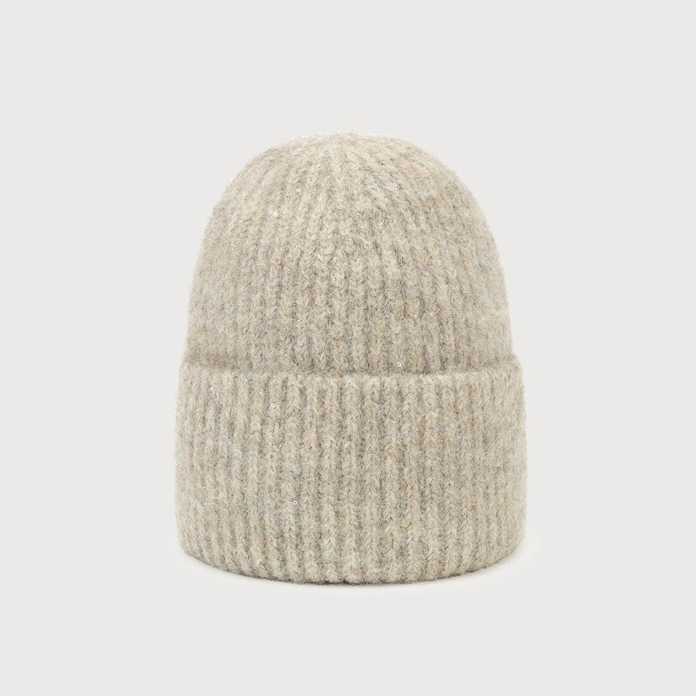Caracol Warm Hat w/Sparkling Accent Beige 8009-BGE