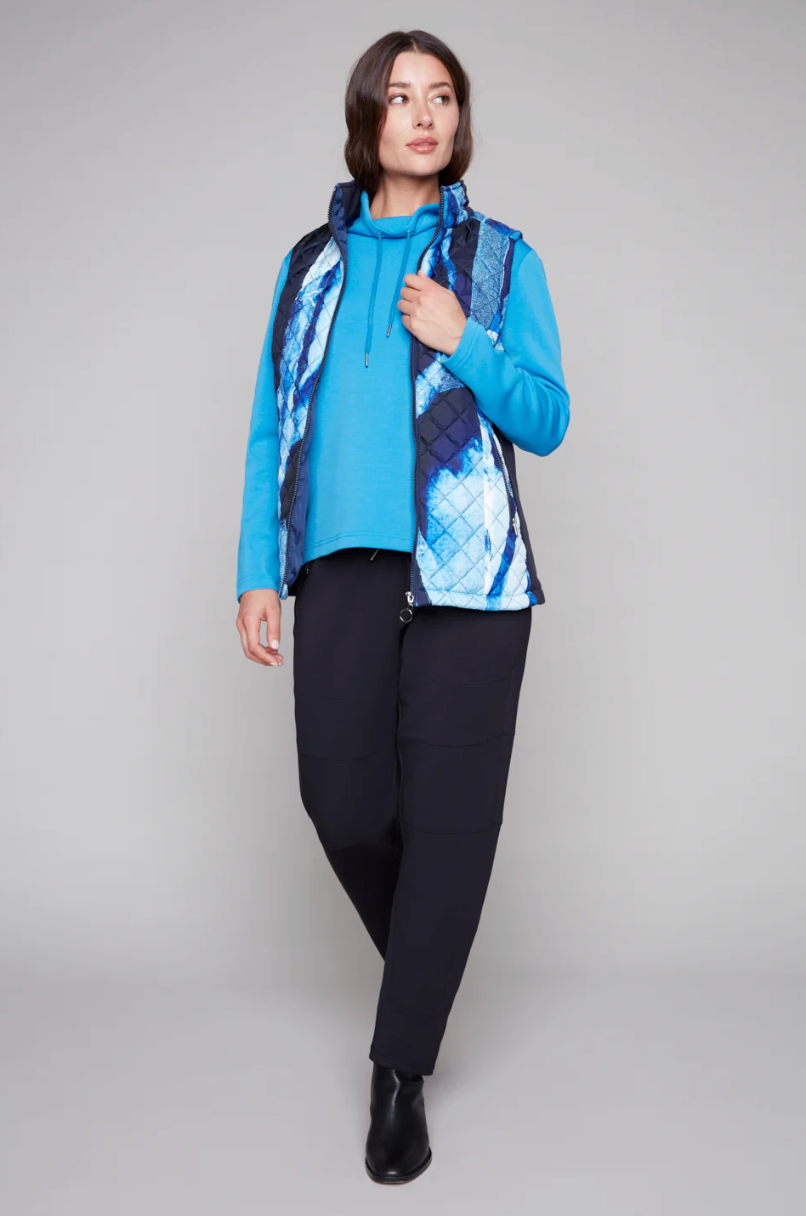 Claire Desjardins Woven Vest "Blue Crossings" 92353