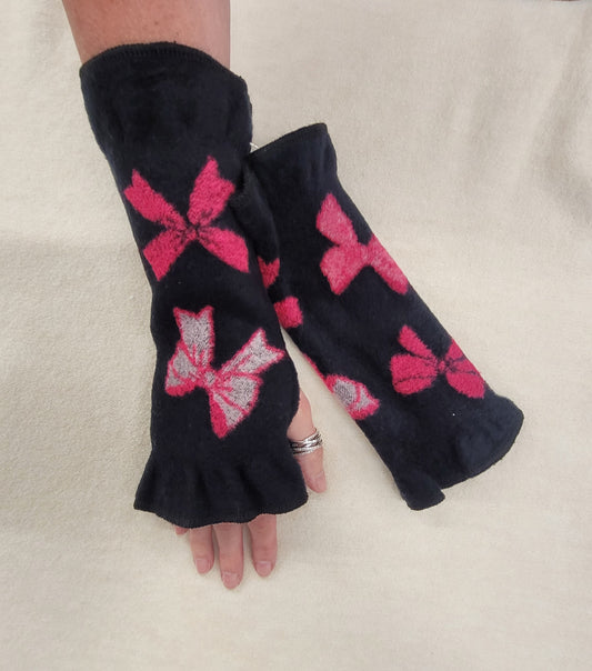 Albee Ladies French Arm Warmers Black/Multi 24M326