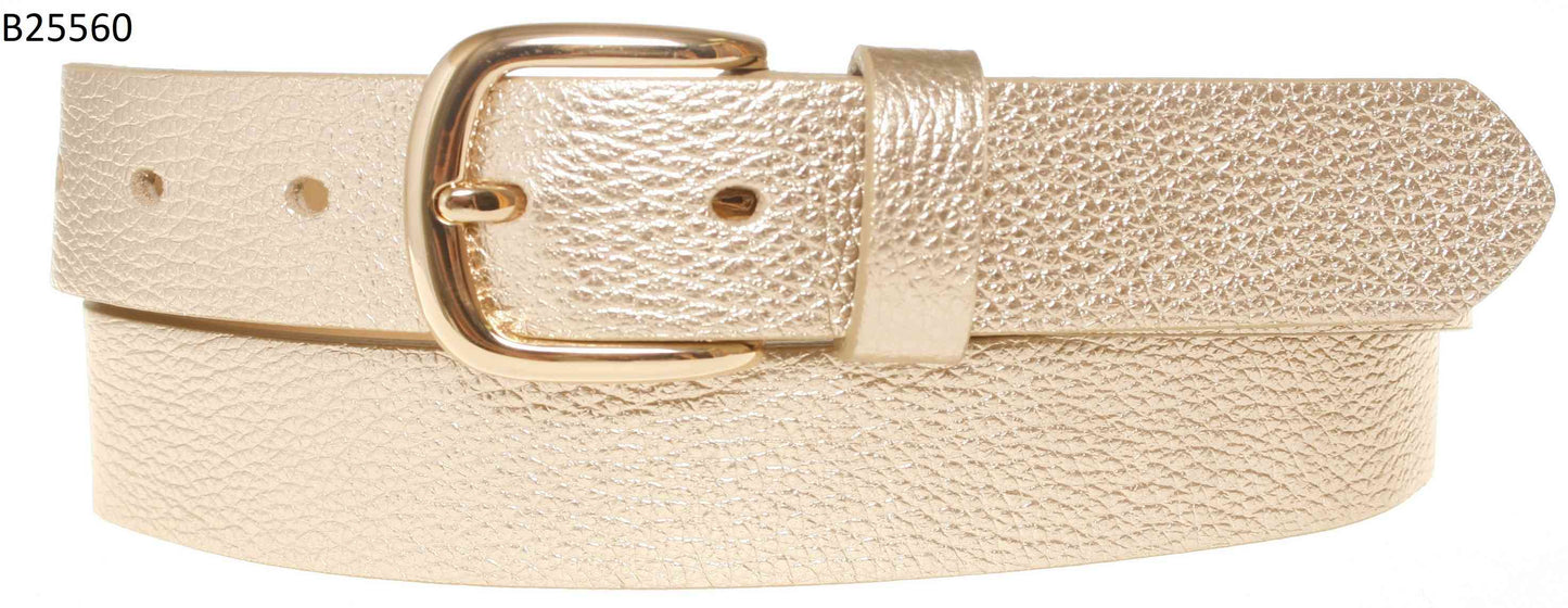Medike Landes Italian Leather Belt Light Gold 25560