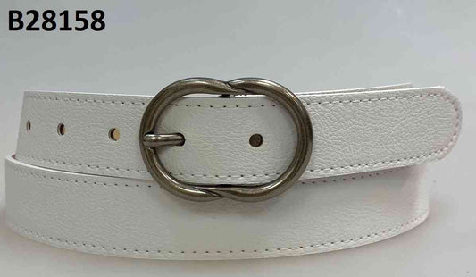Medike Landes Leather Belt White 28158