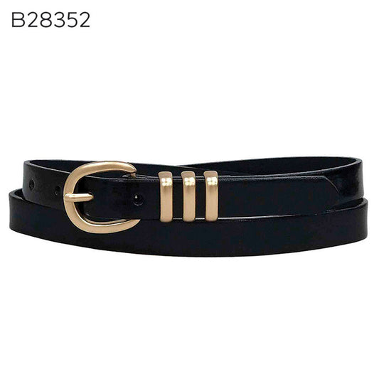 Medike Landes Italian Leather Belt Black 28352