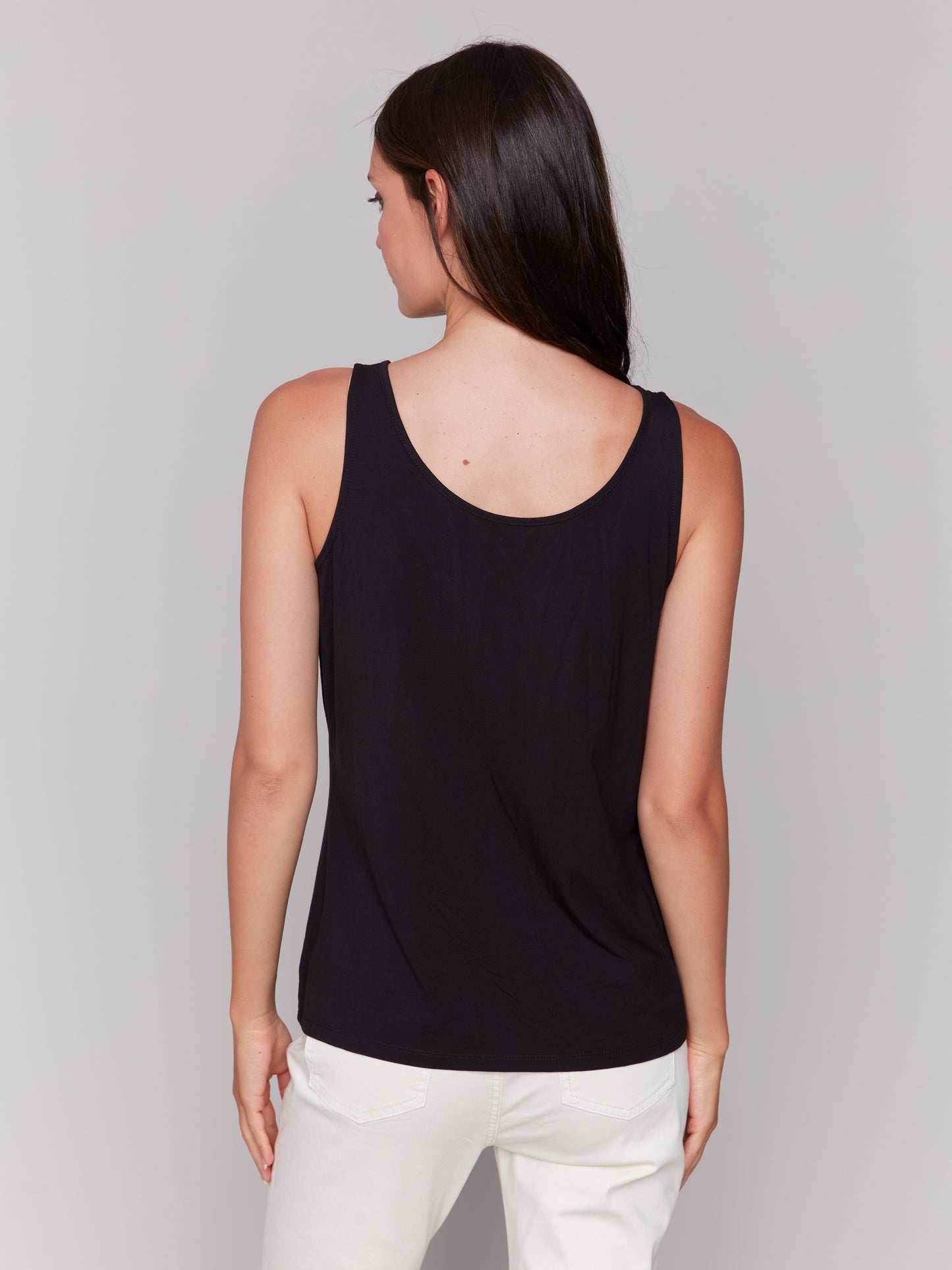 Charlie B Reversible Bamboo Viscose Cami Black C1243SPK-730A-001
