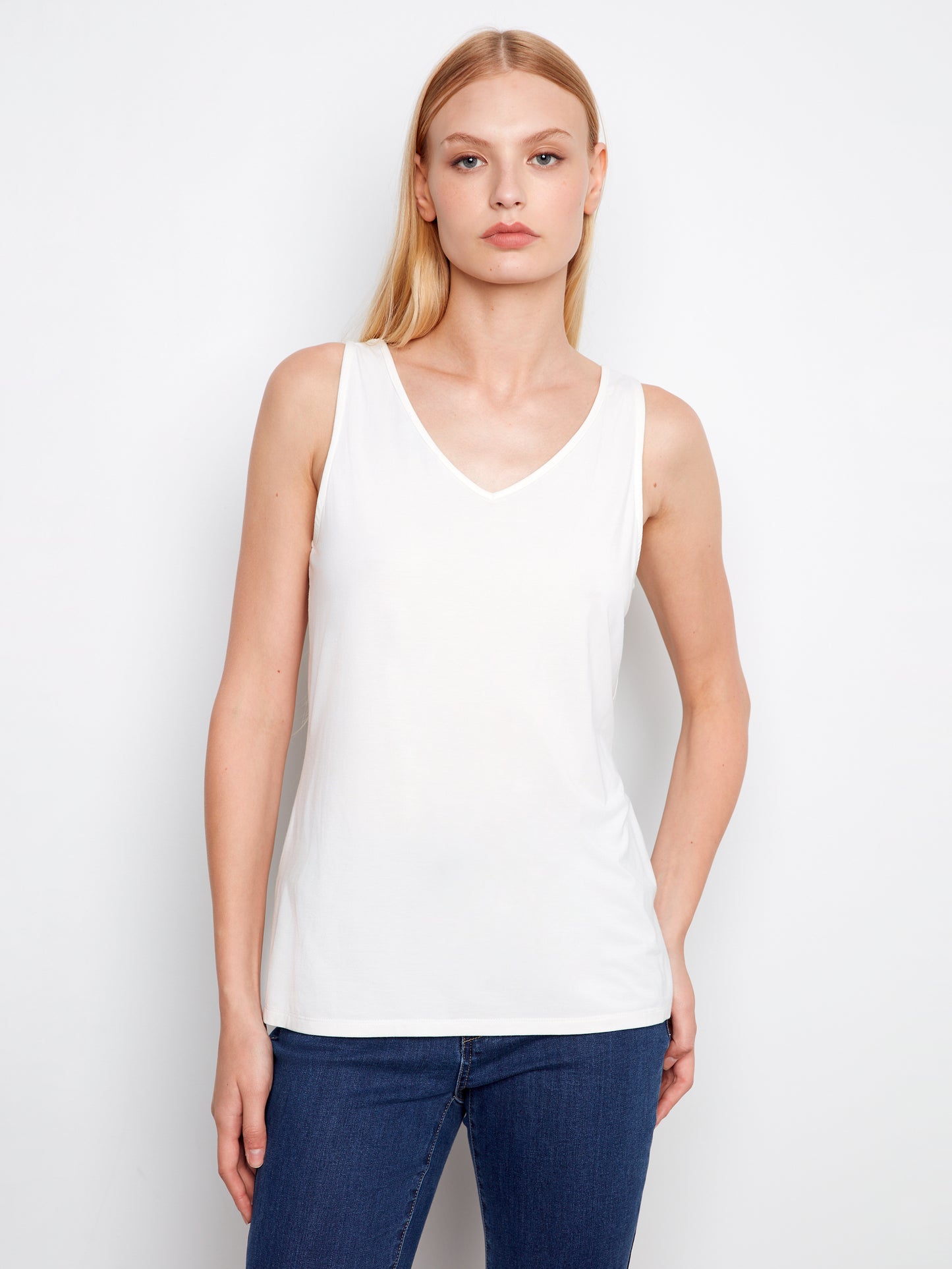 Charlie B Wear 2-Way Bamboo Cami White C1243WPK-730A-002