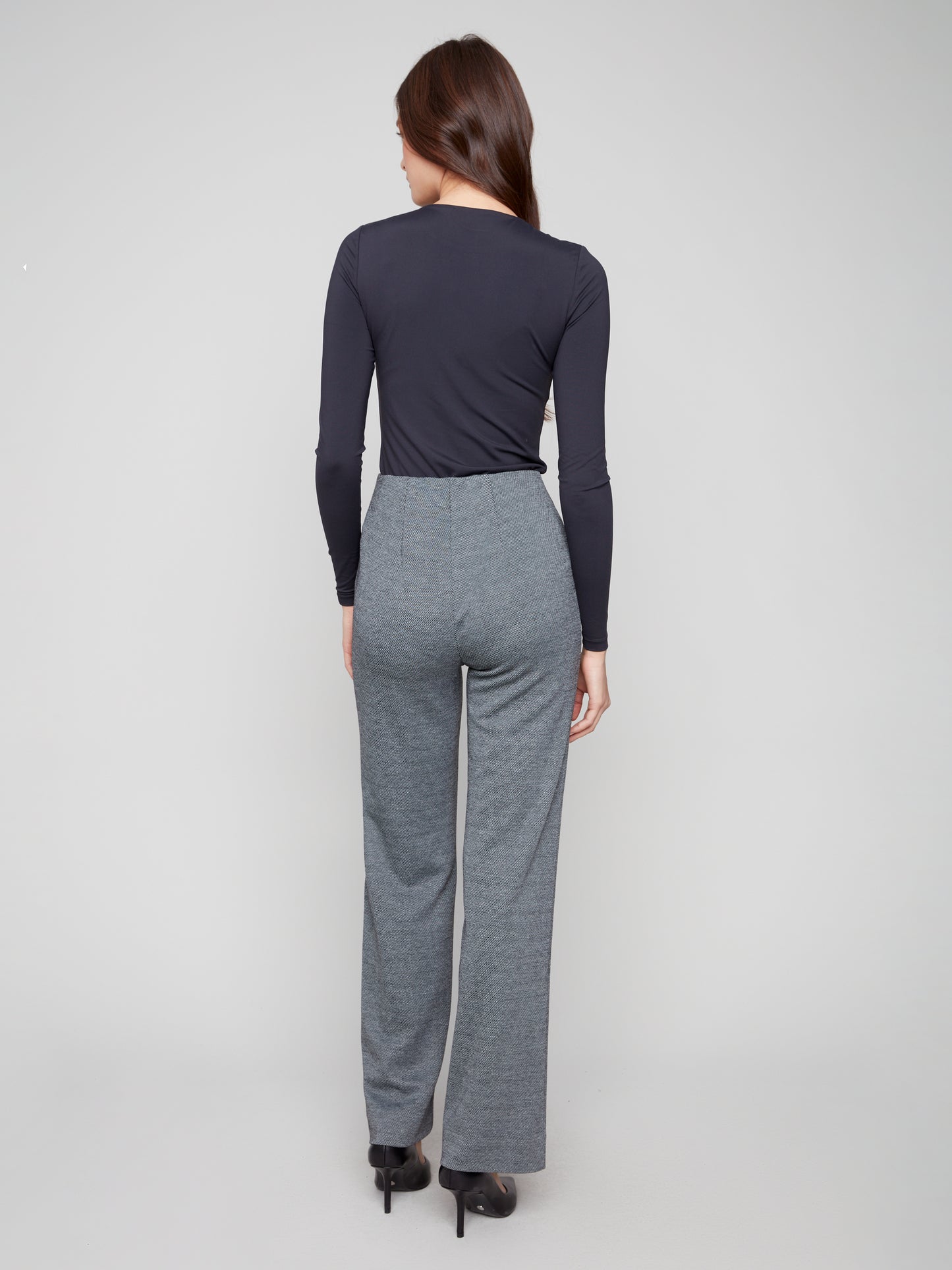 Charlie B Twill Ponti di Roma Pull On Pants Black C5695-381C-001