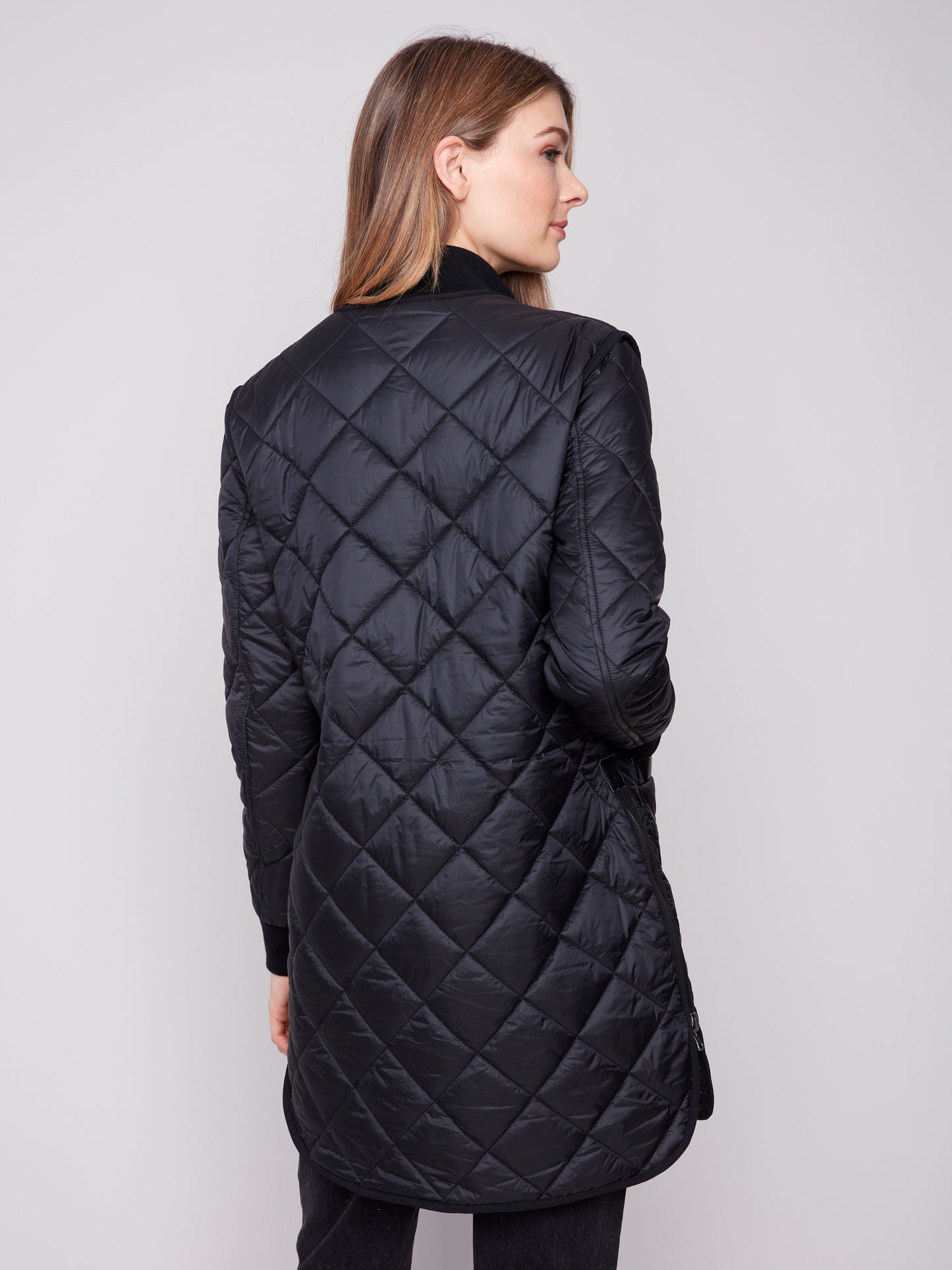 Charlie B Reversible Puffer Jacket Black C6313RP-135B-P001