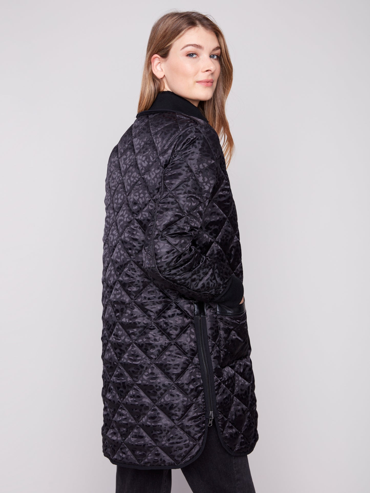 Charlie B Reversible Puffer Jacket Black C6313RP-135B-P001