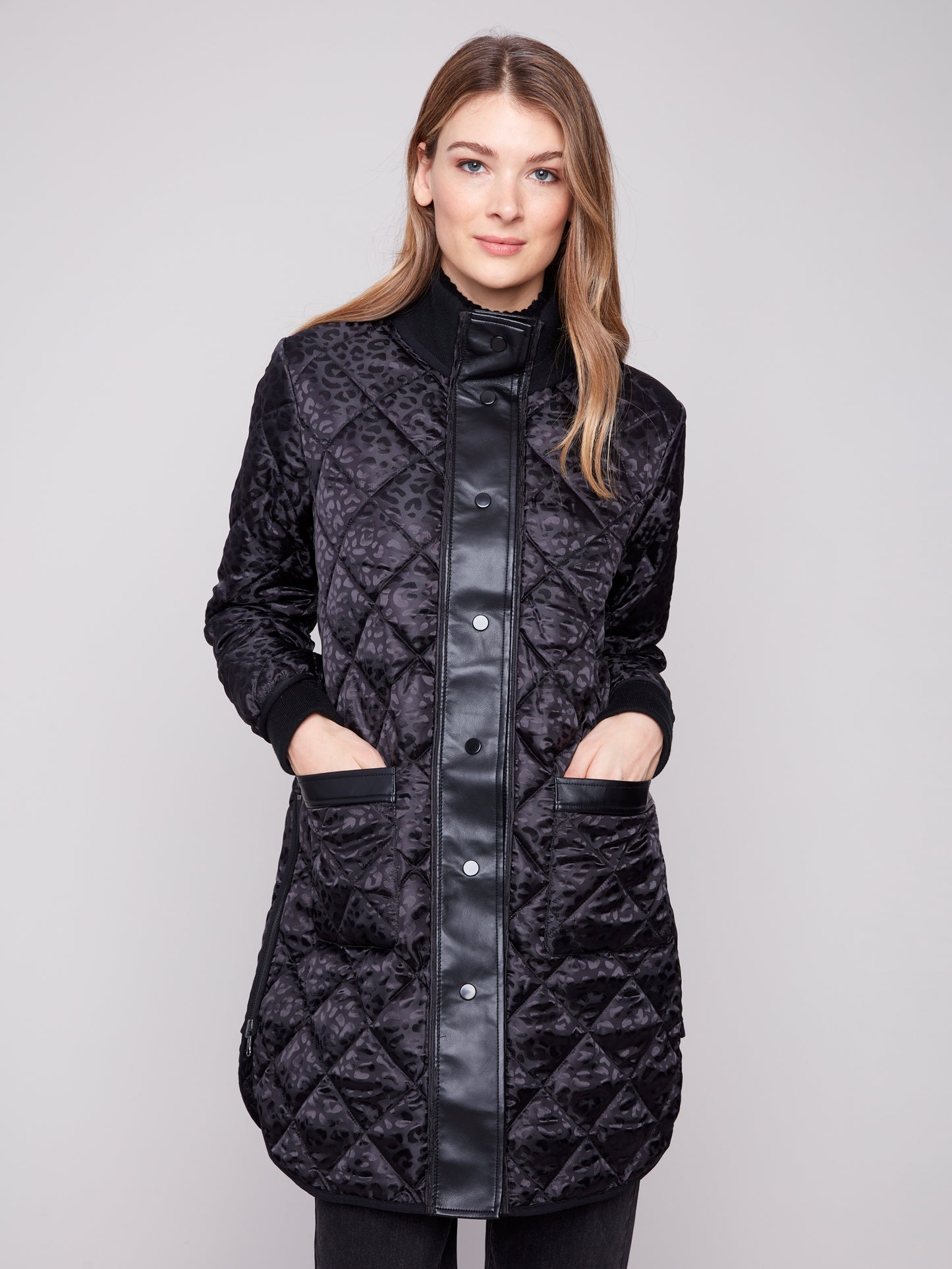 Charlie B Reversible Puffer Jacket Black C6313RP-135B-P001