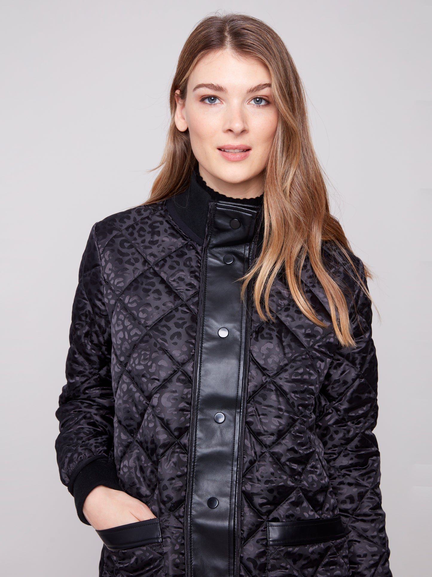 Charlie B Reversible Puffer Jacket Black C6313RP-135B-P001
