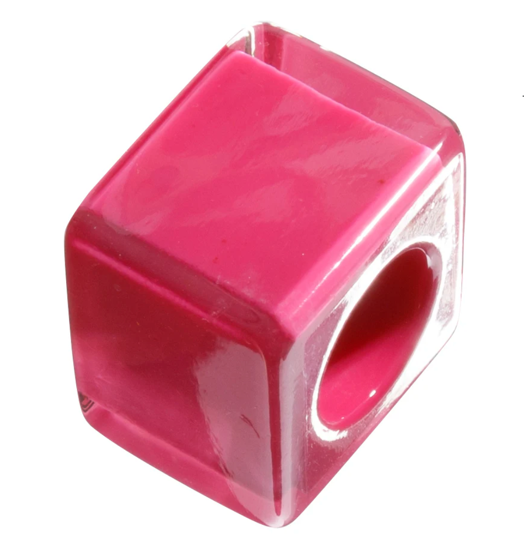 Zsiska Bliss Vive Series Square Bead Fuchsia/Clear CFUCH