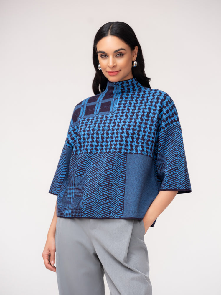 Elena Wang Sweater Blue/Navy EW37121