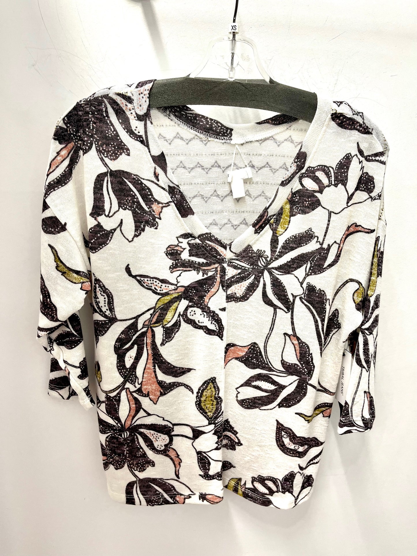 Tribal Combo Print 3/4 Sleeve Wear 2 Ways Top Cocomilk 57690-1619-3168