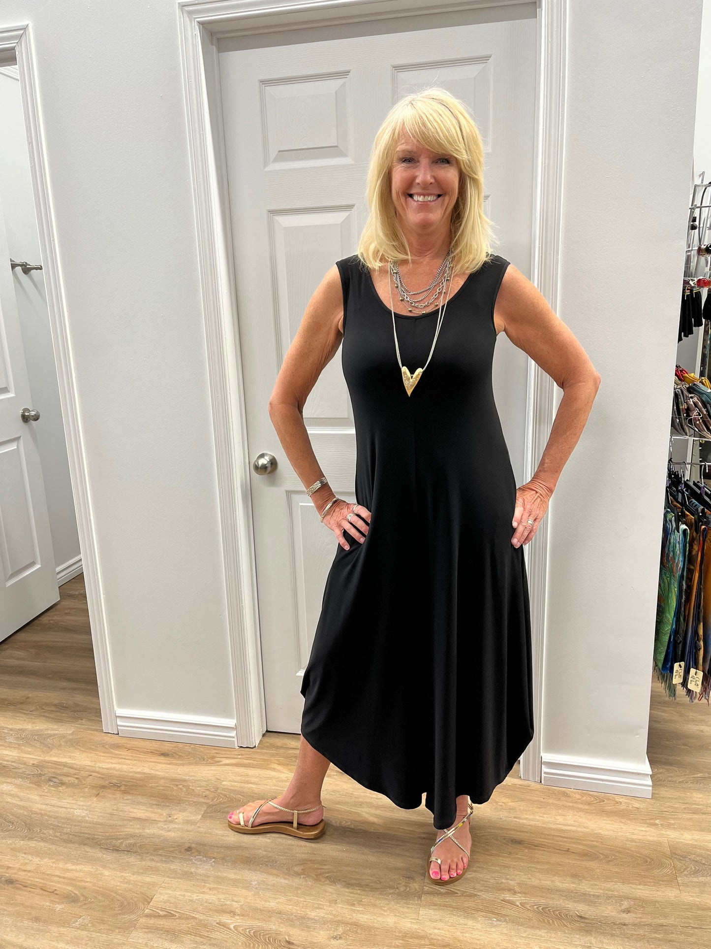 Joseph Ribkoff Wide-Leg Sleeveless Jumpsuit Black 252056