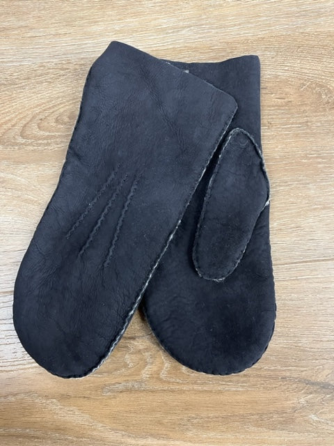 Albee Sheepskin Shearling Mitts Black