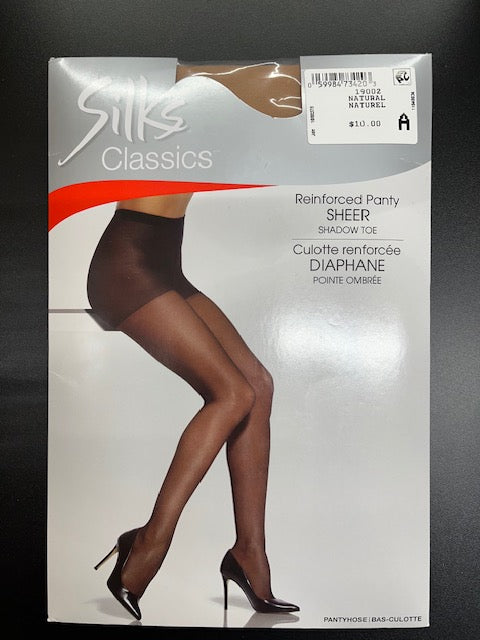 Silks Reinforced Panty Sheer Pantyhose Natural 19002