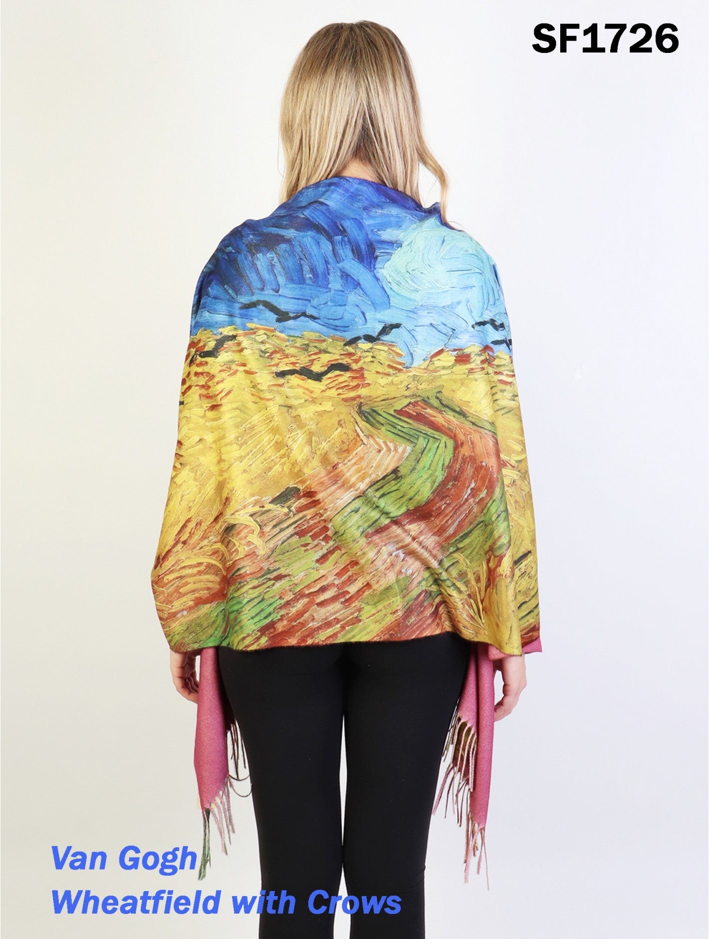 Cherie Bliss Oil Painting Scarf "Vincent Van Gogh: Wheatfield with Crows" SF1726