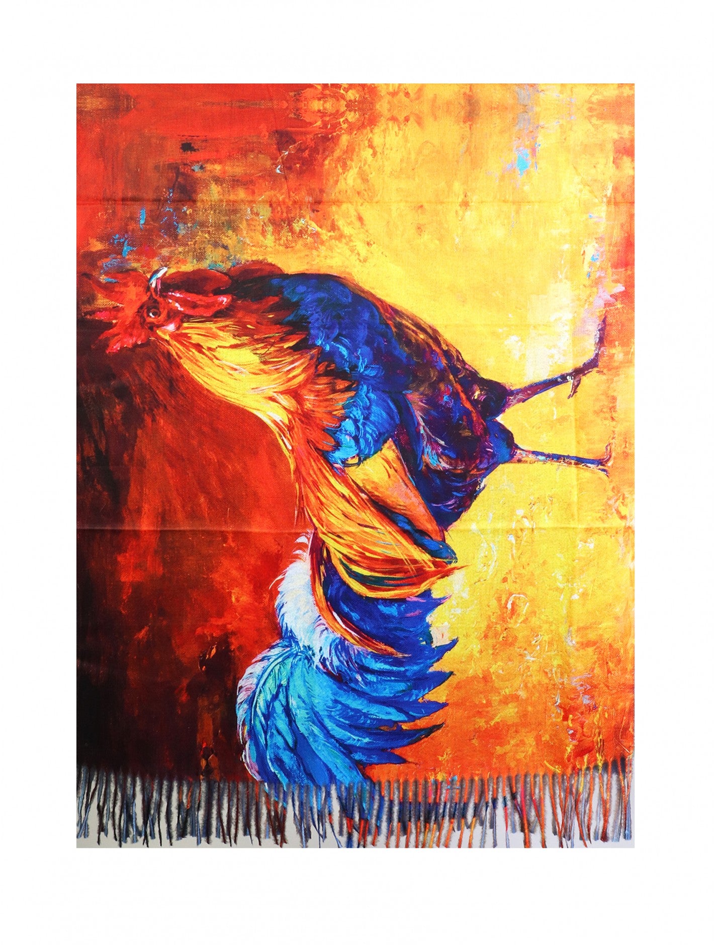 Cherie Bliss Oil Painting Scarf "Rooster Print" SF1792