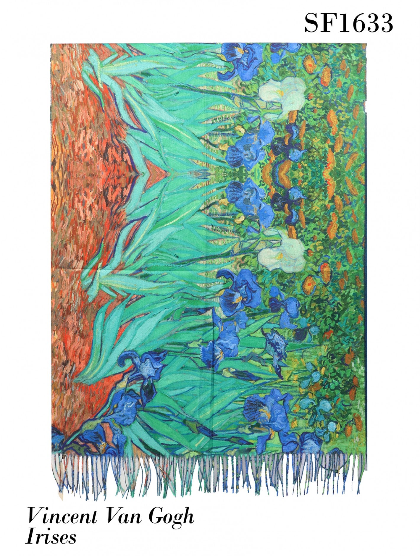 Cherie Bliss Van Gogh Irises Oil Painting Double Sided Printed Scarf SF202506