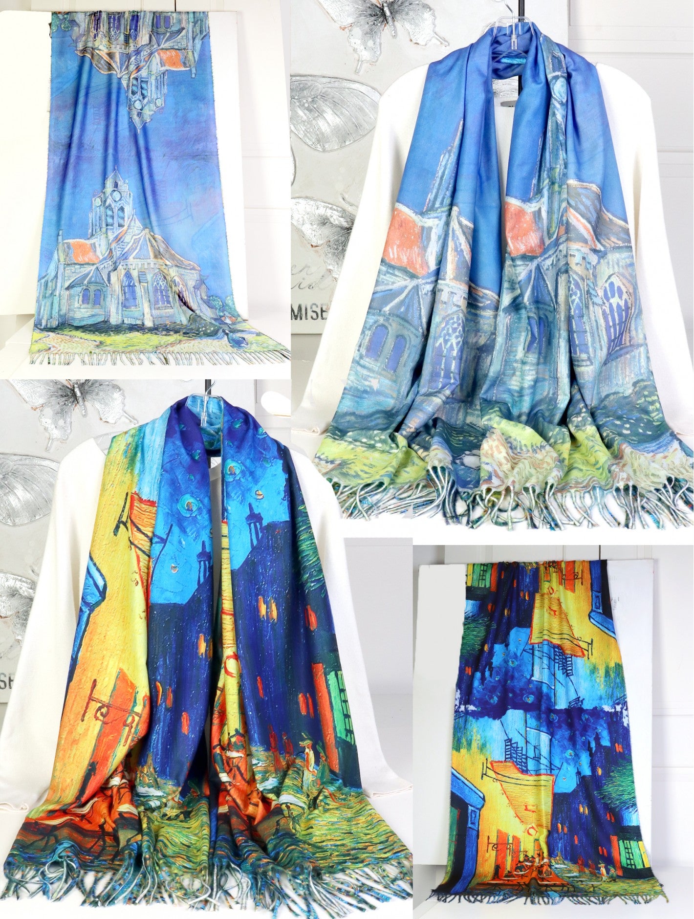Cherie Bliss Van Gogh Oil Painting Double Sided Printed Scarf SF202511