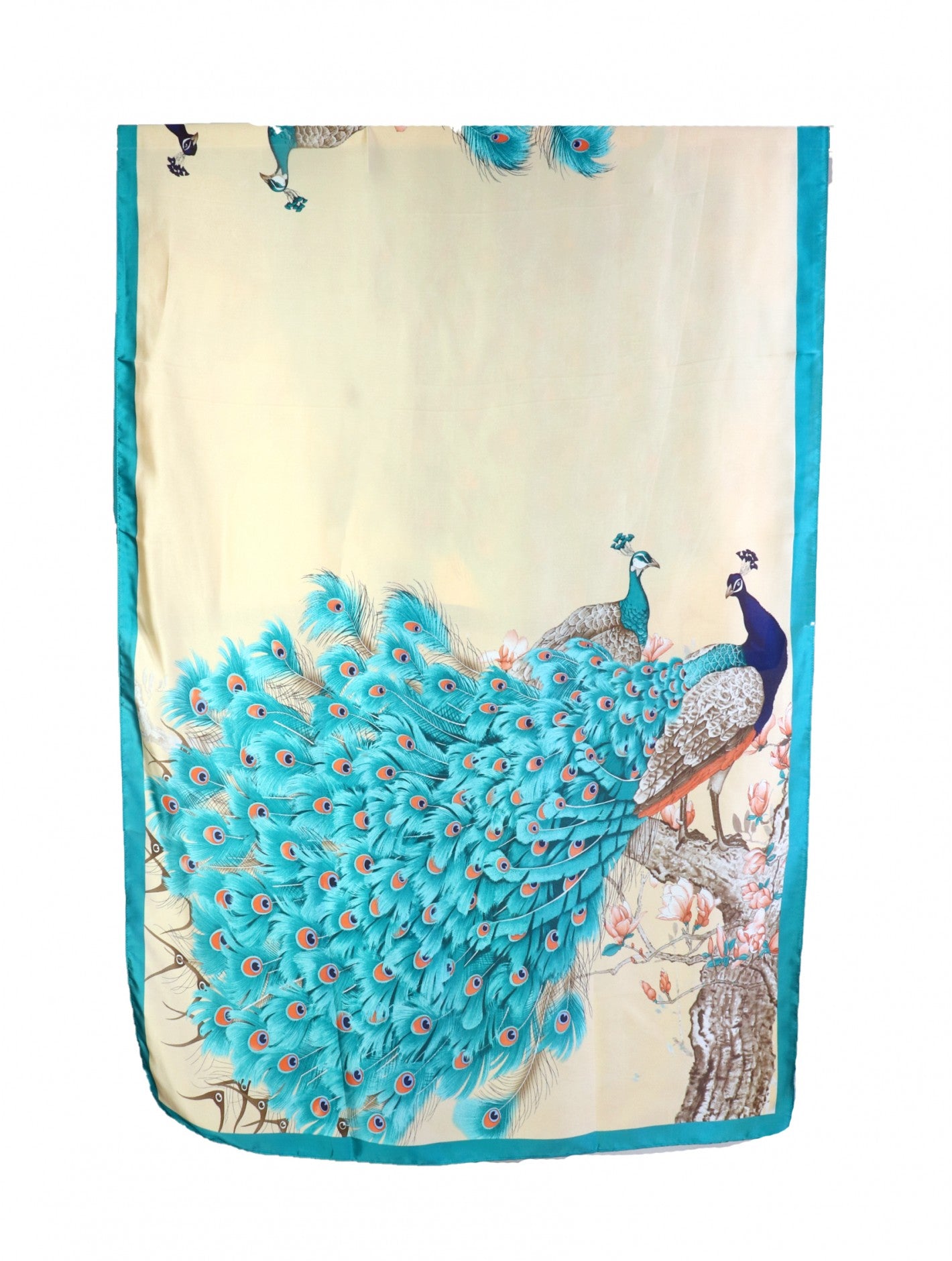 Laimizz/Cherie Bliss Spring Print Peacock Scarf Teal SF210233