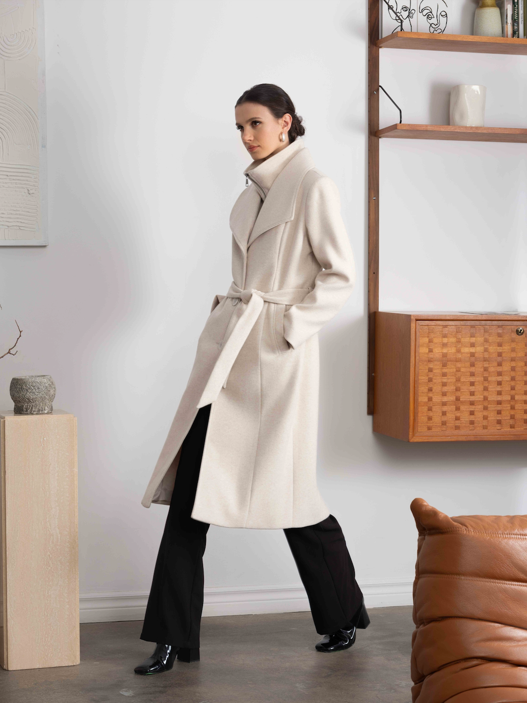 Alison Sheri Coat Oatmeal A46018