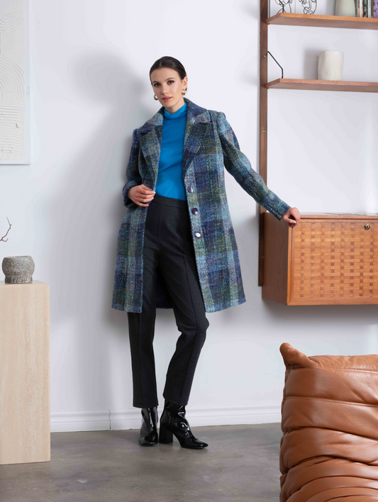 Alison Sheri Plaid Coat Multi A46095