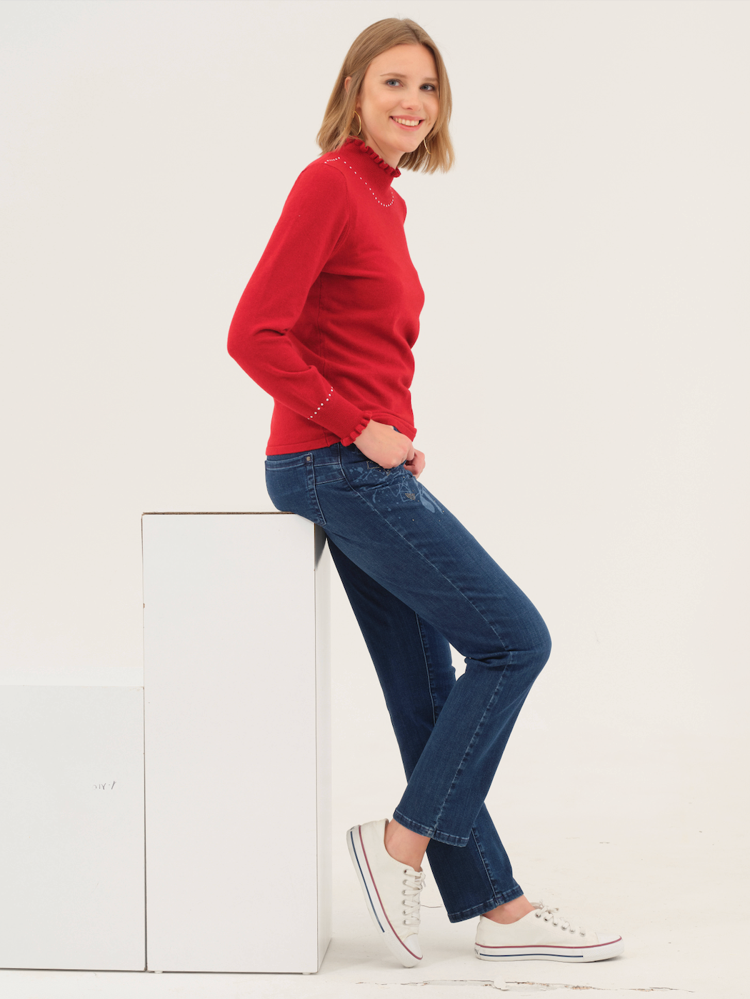 Dolcezza Knit Pullover Red 75309