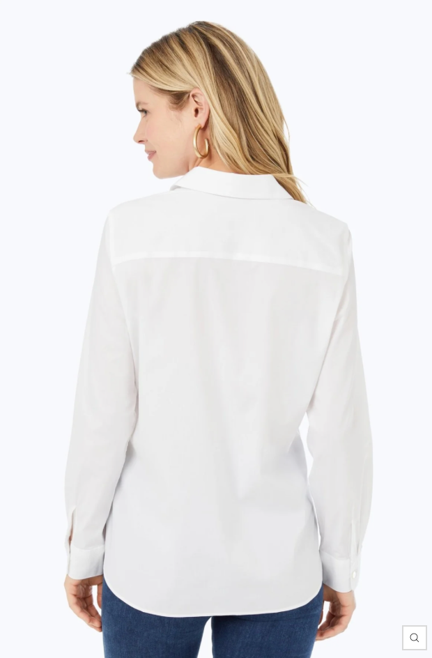 Foxcroft Kylie L/S Non Iron Stretch Blouse White 187961
