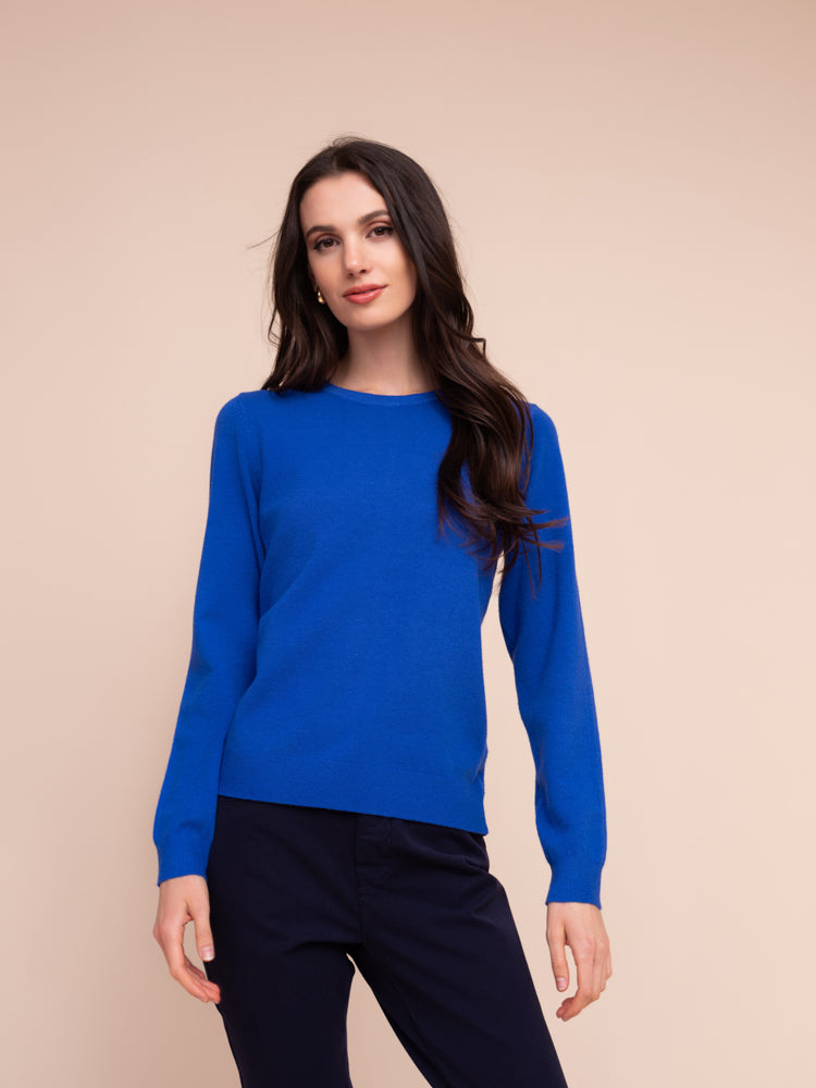 Alison Sheri Longsleeve Lightweight Sweater Cobalt YRE704F26