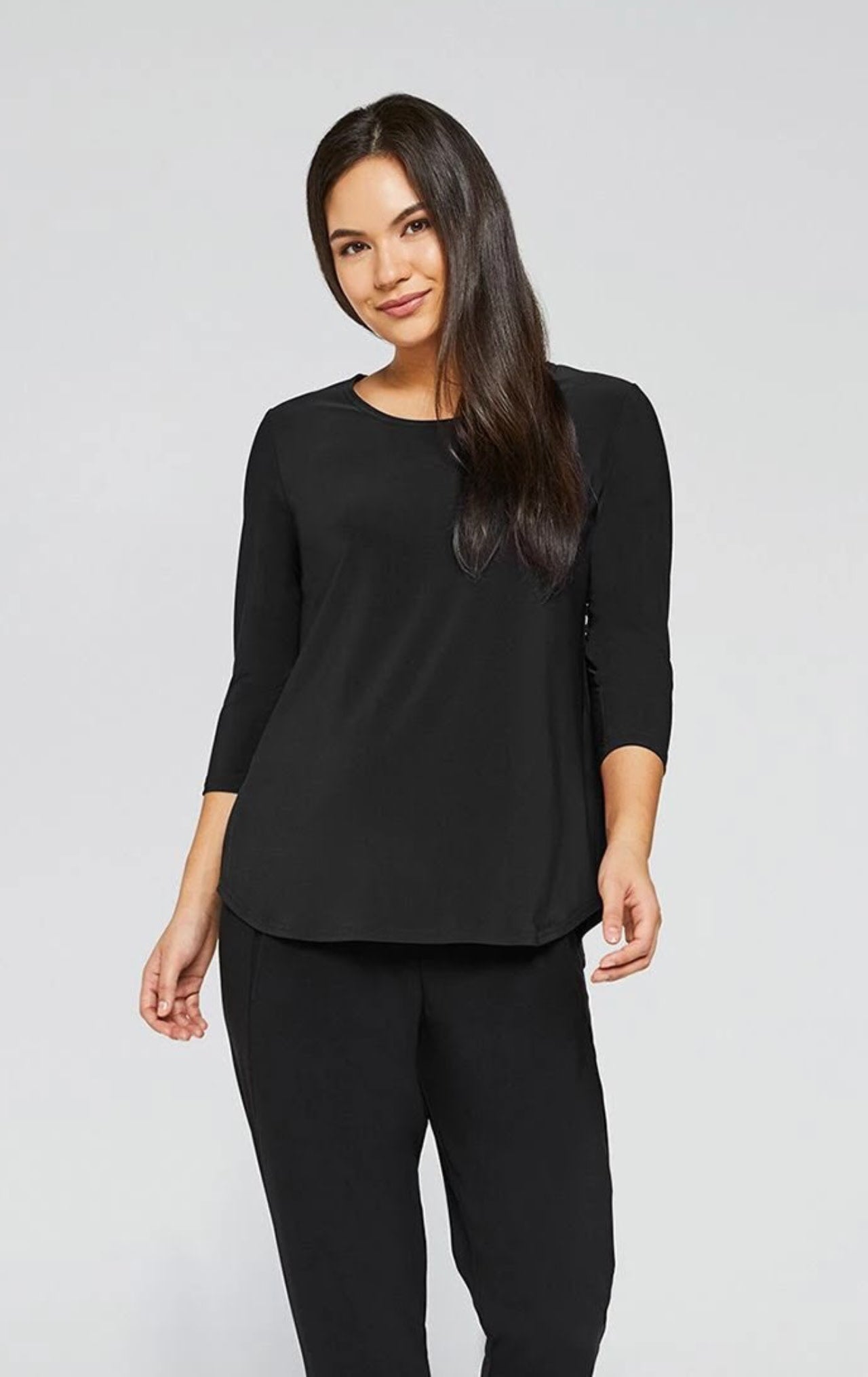 Sympli Go To Classic T Relax, 3/4 Sleeve Black 22110R-2