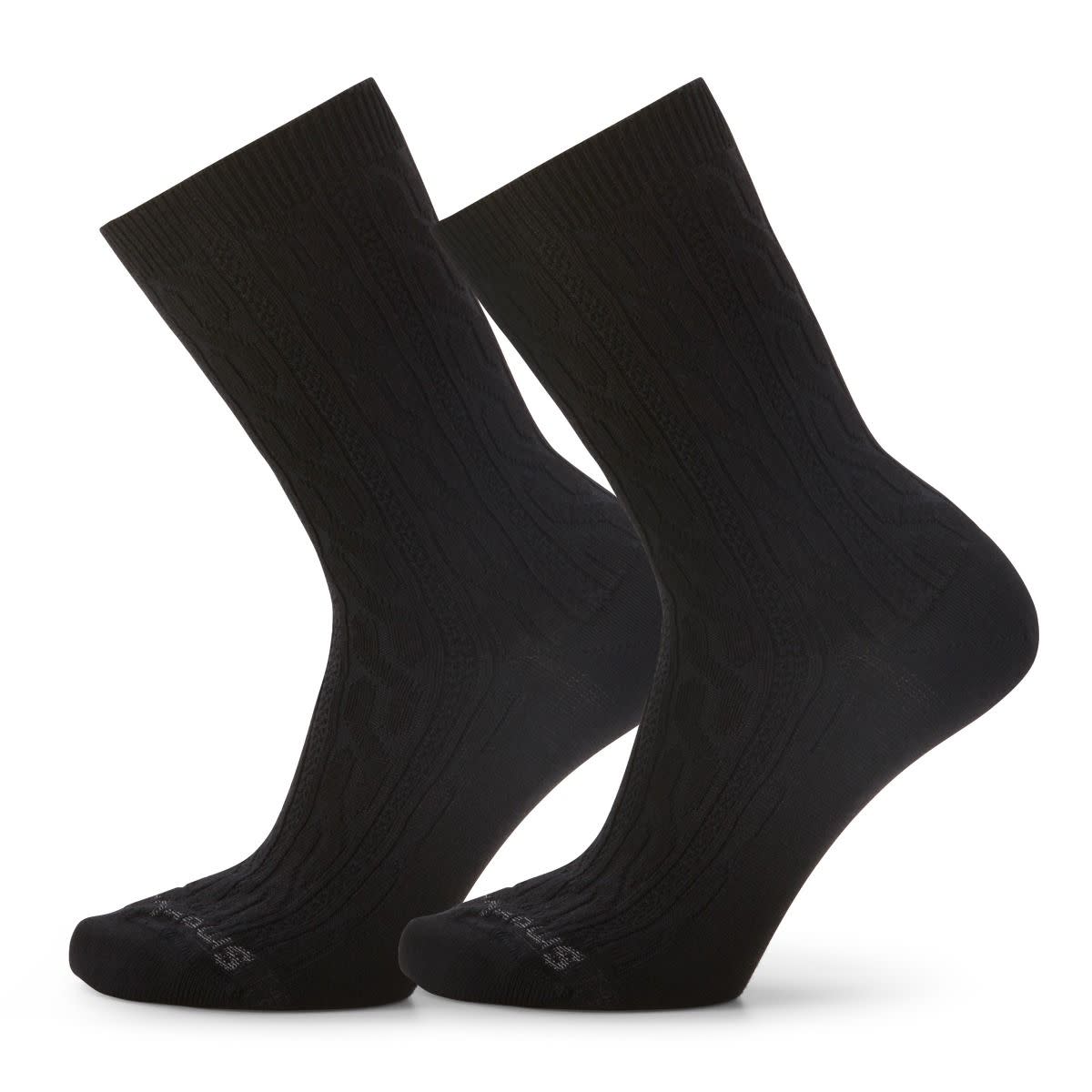 Smartwool Everyday Cable Unisex Crew Socks Black SW0018300011