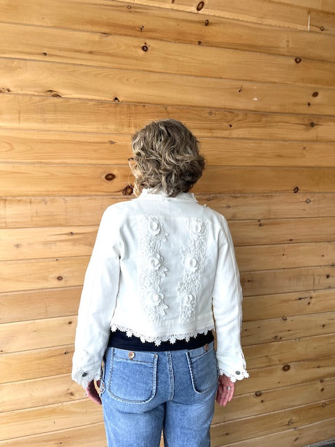Funsport/Fashion Concepts Woven Jacket w/Lace White FC251444