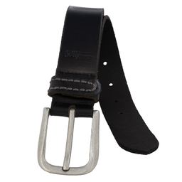Silver Jeans Co. Leather Belt Black Sewn w/ Wrapped Loop 519