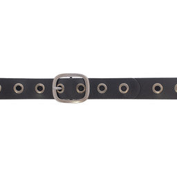 Silver Jeans Co. Leather Belt Black w/ Grommets 526