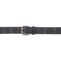 Silver Jeans Co. Leather Belt Black Double Grommet 527