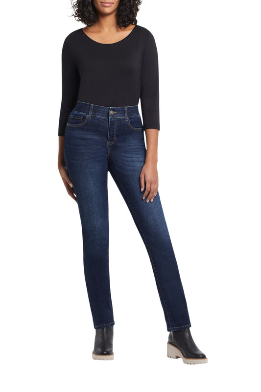 Tribal Sophia 5 Pkt Curvy Straight Leg Jeans Deep Ocean 75720-5050-2860