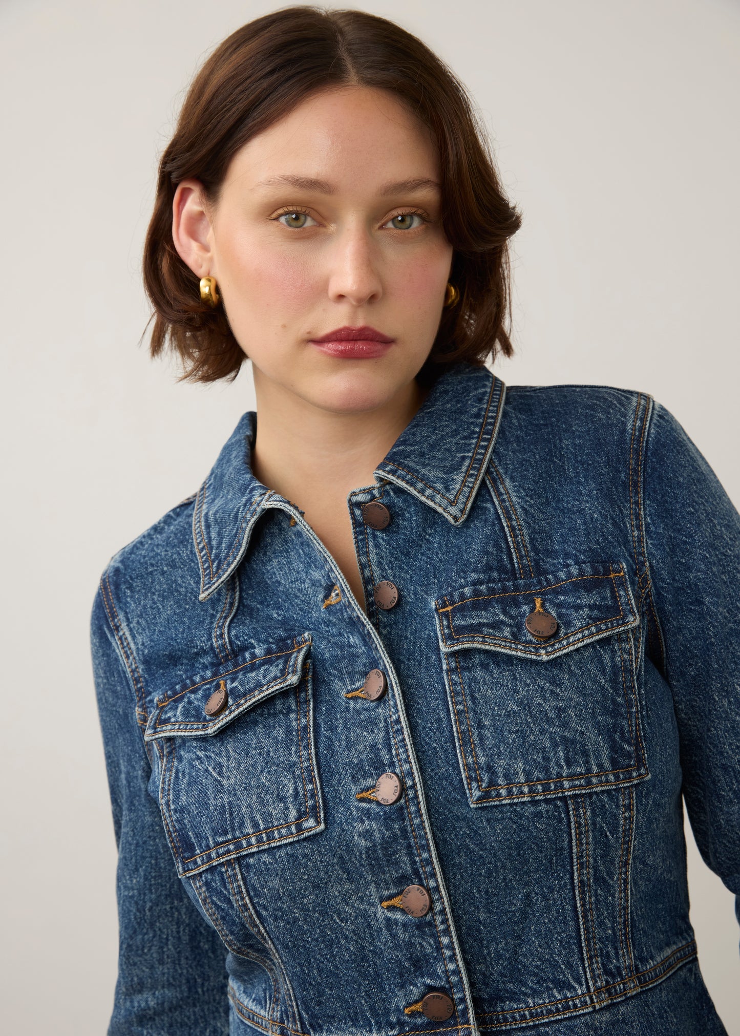 FDJ Utility Denim Jacket Med. Dark Blue 10022225