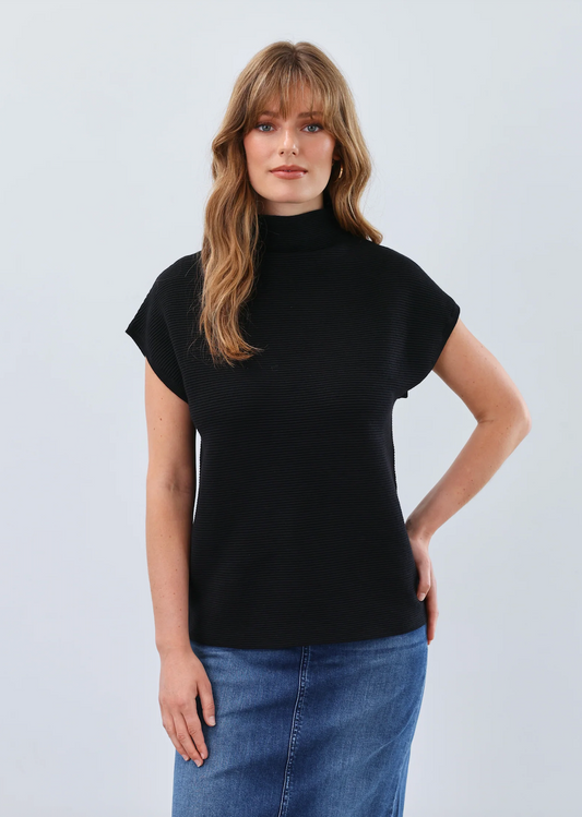 FDJ Ottoman Sweater Vest  Black 1012333