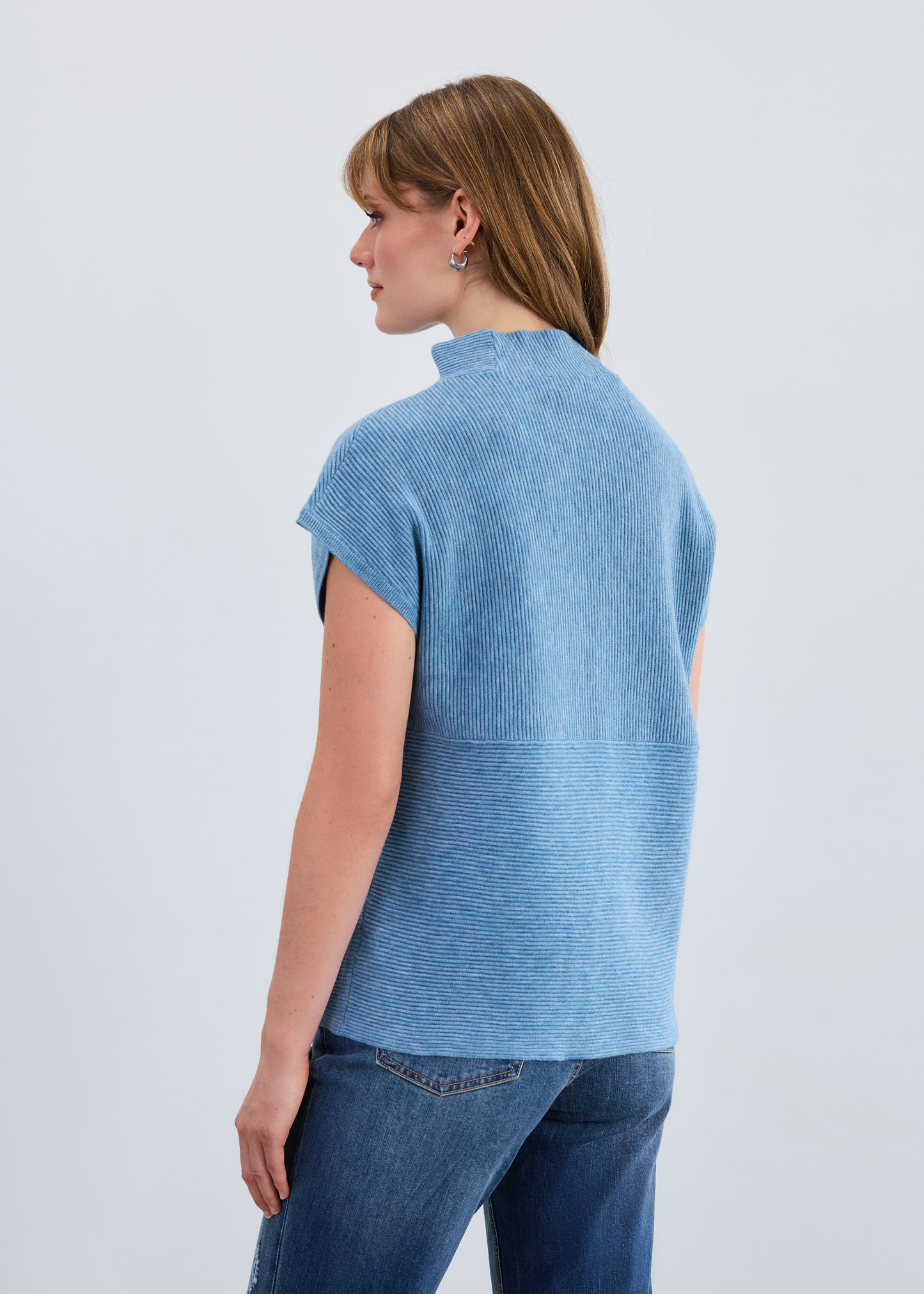 FDJ Ottoman Sweater Vest  Indigo 1012333