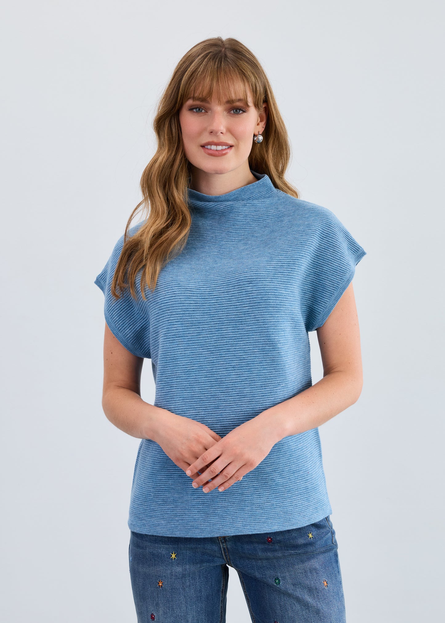 FDJ Ottoman Sweater Vest  Indigo 1012333